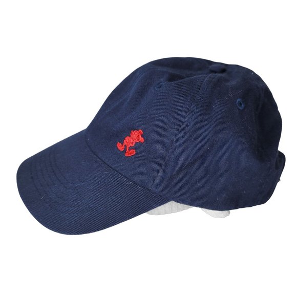 Disney Parks Dad Hat Mini Mickey Mouse Logo Navy Blue & Red Adjustable Strap - Picture 6 of 6